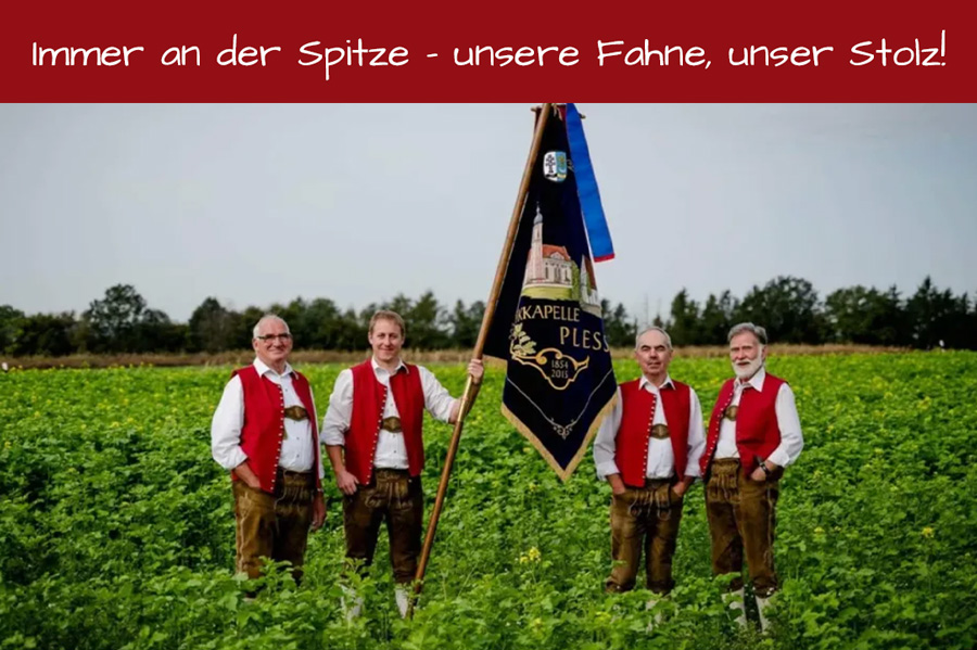 Fahnenabordnung der musikkapelle Pless